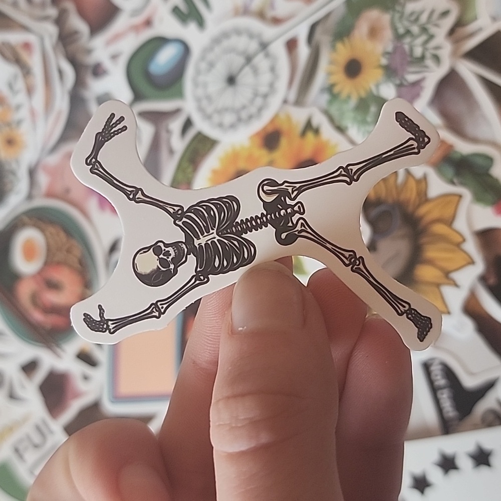 10/$10 Dancing Skeleton Vinyl Sticker